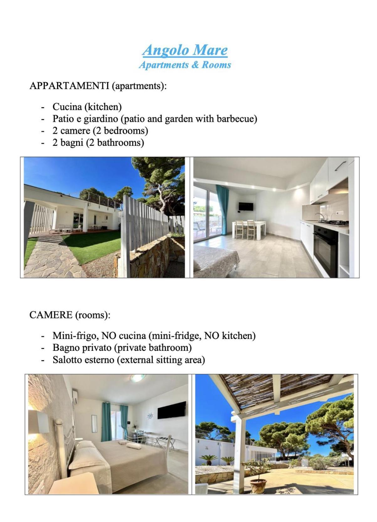 Angolo Mare Apartments & Rooms ポルト・ピノ エクステリア 写真
